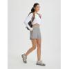 image:imagebaleaf Womens Athletic Running Shorts Quick Dry with Zipper Pocket High Waisted for Workout Gym Hiking Gray XS