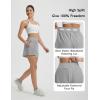 image:imagebaleaf Womens Athletic Running Shorts Quick Dry with Zipper Pocket High Waisted for Workout Gym Hiking Gray XS