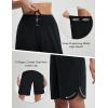 image:imagebaleaf Womens Bermuda Long Shorts 9 Knee Length Athletic Running Shorts with Zip Pockets Stretch Loose Summer UPF 50Black