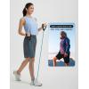 image:imagebaleaf Womens Bermuda Long Shorts 9 Knee Length Athletic Running Shorts with Zip Pockets Stretch Loose Summer UPF 50Dark Gray
