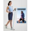 image:imagebaleaf Womens Bermuda Long Shorts 9 Knee Length Athletic Running Shorts with Zip Pockets Stretch Loose Summer UPF 50Navy Blue