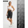 image:imagebaleaf Womens Bermuda Shorts 12 Long Knee Length Running Athletic High Waist Zipper Pocket Quick Dry Loose FitBlack