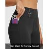 image:imagebaleaf Womens Bermuda Shorts 12 Long Knee Length Running Athletic High Waist Zipper Pocket Quick Dry Loose FitBlack