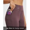 image:imagebaleaf Womens Bermuda Shorts 12 Long Knee Length Running Athletic High Waist Zipper Pocket Quick Dry Loose FitDark Brown