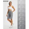 image:imagebaleaf Womens Bermuda Shorts 12 Long Knee Length Running Athletic High Waist Zipper Pocket Quick Dry Loose FitDark Gray