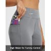 image:imagebaleaf Womens Bermuda Shorts 12 Long Knee Length Running Athletic High Waist Zipper Pocket Quick Dry Loose FitDark Gray