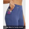 image:imagebaleaf Womens Bermuda Shorts 12 Long Knee Length Running Athletic High Waist Zipper Pocket Quick Dry Loose FitNavy Blue