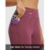 image:imagebaleaf Womens Bermuda Shorts 12 Long Knee Length Running Athletic High Waist Zipper Pocket Quick Dry Loose FitWine Red