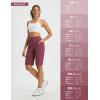 image:imagebaleaf Womens Bermuda Shorts 12 Long Knee Length Running Athletic High Waist Zipper Pocket Quick Dry Loose FitWine Red
