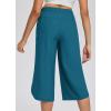 image:imagebaleaf Womens Capri Pants Wide Leg Plus Size UPF50 Lightweight Quick Dry Pants Casual Loose Sweatpants Hiking WalkingBlue