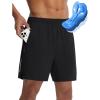 image:imagebaleaf Mens 7 Mountain Bike Shorts 4D Padded Loosefit MTB Cycling Riding Bicycle Biker Short Zipper PocketsBlack