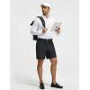 image:imagebaleaf Mens Causal Short 79 Golf Shorts Men Dress 5 Pockets Stretch Lightweight Work Athletic Short Zipper Fly FrontBlack