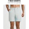 image:imagebaleaf Mens Causal Short 79 Golf Shorts Men Dress 5 Pockets Stretch Lightweight Work Athletic Short Zipper Fly FrontLight Gray