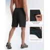 image:imagebaleaf Mens Hiking Shorts with 6 Pockets 11 Cargo Golf Quick Dry Lightweight Water Resistant Outdoor Travel ShortsBlack