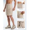 image:imagebaleaf Mens Hiking Shorts with 6 Pockets 11 Cargo Golf Quick Dry Lightweight Water Resistant Outdoor Travel ShortsKhaki
