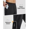 image:imagebaleaf Mens Joggers Pants with Zipper Pockets Running Pants Men Lightweight UPF50 Tapered Sweatpants Athletic Track WorkoutBlack