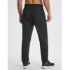 image:imagebaleaf Mens Joggers Pants with Zipper Pockets Running Pants Men Lightweight UPF50 Tapered Sweatpants Athletic Track WorkoutBlack