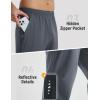 image:imagebaleaf Mens Joggers Pants with Zipper Pockets Running Pants Men Lightweight UPF50 Tapered Sweatpants Athletic Track WorkoutDark Gray