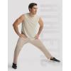 image:imagebaleaf Mens Joggers Pants with Zipper Pockets Running Pants Men Lightweight UPF50 Tapered Sweatpants Athletic Track WorkoutKhaki