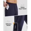 image:imagebaleaf Mens Joggers Pants with Zipper Pockets Running Pants Men Lightweight UPF50 Tapered Sweatpants Athletic Track WorkoutNavy Blue