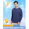 image:imagebaleaf Mens Sun Protection Shirts UV SPF UPF 50 Long Sleeve Rash Guard Fishing Running Quick Dry LightweightCerulean Trace