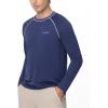 image:imagebaleaf Mens Sun Protection Shirts UV SPF UPF 50 Long Sleeve Rash Guard Fishing Running Quick Dry LightweightCerulean Trace