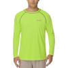 image:imagebaleaf Mens Sun Protection Shirts UV SPF UPF 50 Long Sleeve Rash Guard Fishing Running Quick Dry LightweightNeon Edge