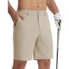 image:imagebaleaf Mens Causal Short 79 Golf Shorts Men Dress 5 Pockets Stretch Lightweight Work Athletic Short Zipper Fly FrontKhaki