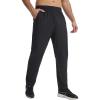 image:imagebaleaf Mens Joggers Pants with Zipper Pockets Running Pants Men Lightweight UPF50 Tapered Sweatpants Athletic Track WorkoutBlack
