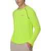 image:imagebaleaf Mens Sun Protection Shirts UV SPF UPF 50 Long Sleeve Rash Guard Fishing Running Quick Dry LightweightNeon Edge