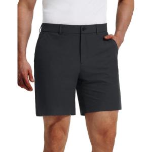 image:imagebaleaf Mens Causal Short 79 Golf Shorts Men Dress 5 Pockets Stretch Lightweight Work Athletic Short Zipper Fly FrontBlack