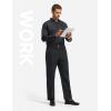 image:imagebaleaf Mens 30 32 Golf Pants Waist Elastic Stretch Lightweight Dress Pant Casual Slacks for Work Travel with 5 PocketsBlack