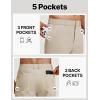 image:imagebaleaf Mens 30 32 Golf Pants Waist Elastic Stretch Lightweight Dress Pant Casual Slacks for Work Travel with 5 PocketsKhaki