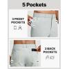 image:imagebaleaf Mens 30 32 Golf Pants Waist Elastic Stretch Lightweight Dress Pant Casual Slacks for Work Travel with 5 PocketsLight Gray
