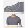 image:imagebaleaf Mens UPF 50 Sun Protection Shirts UV SPF Short Sleeve TShirts Rash Guard Quick Dry Lightweight Hiking AthleticDark Gray02
