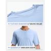 image:imagebaleaf Mens UPF 50 Sun Protection Shirts UV SPF Short Sleeve TShirts Rash Guard Quick Dry Lightweight Hiking AthleticLight Blue
