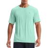 image:imagebaleaf Mens UPF 50 Sun Protection Shirts UV SPF Short Sleeve TShirts Rash Guard Quick Dry Lightweight Hiking AthleticLight Green