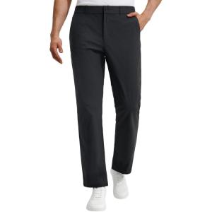 image:imagebaleaf Mens 30 32 Golf Pants Waist Elastic Stretch Lightweight Dress Pant Casual Slacks for Work Travel with 5 PocketsBlack