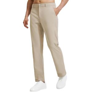 image:imagebaleaf Mens 30 32 Golf Pants Waist Elastic Stretch Lightweight Dress Pant Casual Slacks for Work Travel with 5 PocketsKhaki