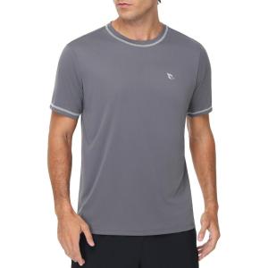 image:imagebaleaf Mens UPF 50 Sun Protection Shirts UV SPF Short Sleeve TShirts Rash Guard Quick Dry Lightweight Hiking AthleticDark Gray02