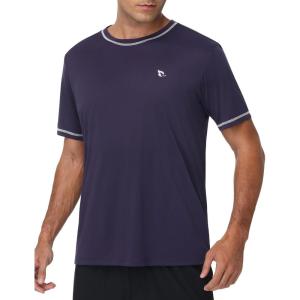 image:imagebaleaf Mens UPF 50 Sun Protection Shirts UV SPF Short Sleeve TShirts Rash Guard Quick Dry Lightweight Hiking AthleticNavy Blue02