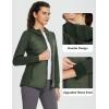 image:imagebaleaf Womens Running Winter Jacket with Hood Warm Lightweight Insulated Hybrid Jackets Puffer Zip Pockets Hiking SkiingArmy Green