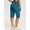 image:imagebaleaf Womens 15 Hiking Shorts Long Bermuda Cargo Below The Knee Capris Lightweight Quick Dry Elastic Waist for Casual15inblue
