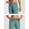 image:imagebaleaf Womens 15 Hiking Shorts Long Bermuda Cargo Below The Knee Capris Lightweight Quick Dry Elastic Waist for Casual15inmisty Green
