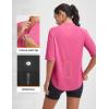 image:imagebaleaf Womens Cycling Jersey Half Sleeve Bike Shirts Quick Dry Half Zip Biking Tops UPF 50 Pockets Workout Runing HikingPink