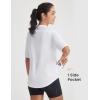 image:imagebaleaf Womens Cycling Jersey Half Sleeve Bike Shirts Quick Dry Half Zip Biking Tops UPF 50 Pockets Workout Runing HikingWhite
