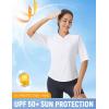 image:imagebaleaf Womens Cycling Jersey Half Sleeve Bike Shirts Quick Dry Half Zip Biking Tops UPF 50 Pockets Workout Runing HikingWhite