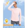 image:imagebaleaf Womens Sun Shirts UPF 50 Lightweight Running Jacket UV Protection Athletic Full Zip Long Sleeve PocketsLight Pink