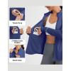 image:imagebaleaf Womens Sun Shirts UPF 50 Lightweight Running Jacket UV Protection Athletic Full Zip Long Sleeve PocketsNavy Blue
