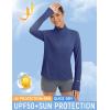 image:imagebaleaf Womens Sun Shirts UPF 50 Lightweight Running Jacket UV Protection Athletic Full Zip Long Sleeve PocketsNavy Blue